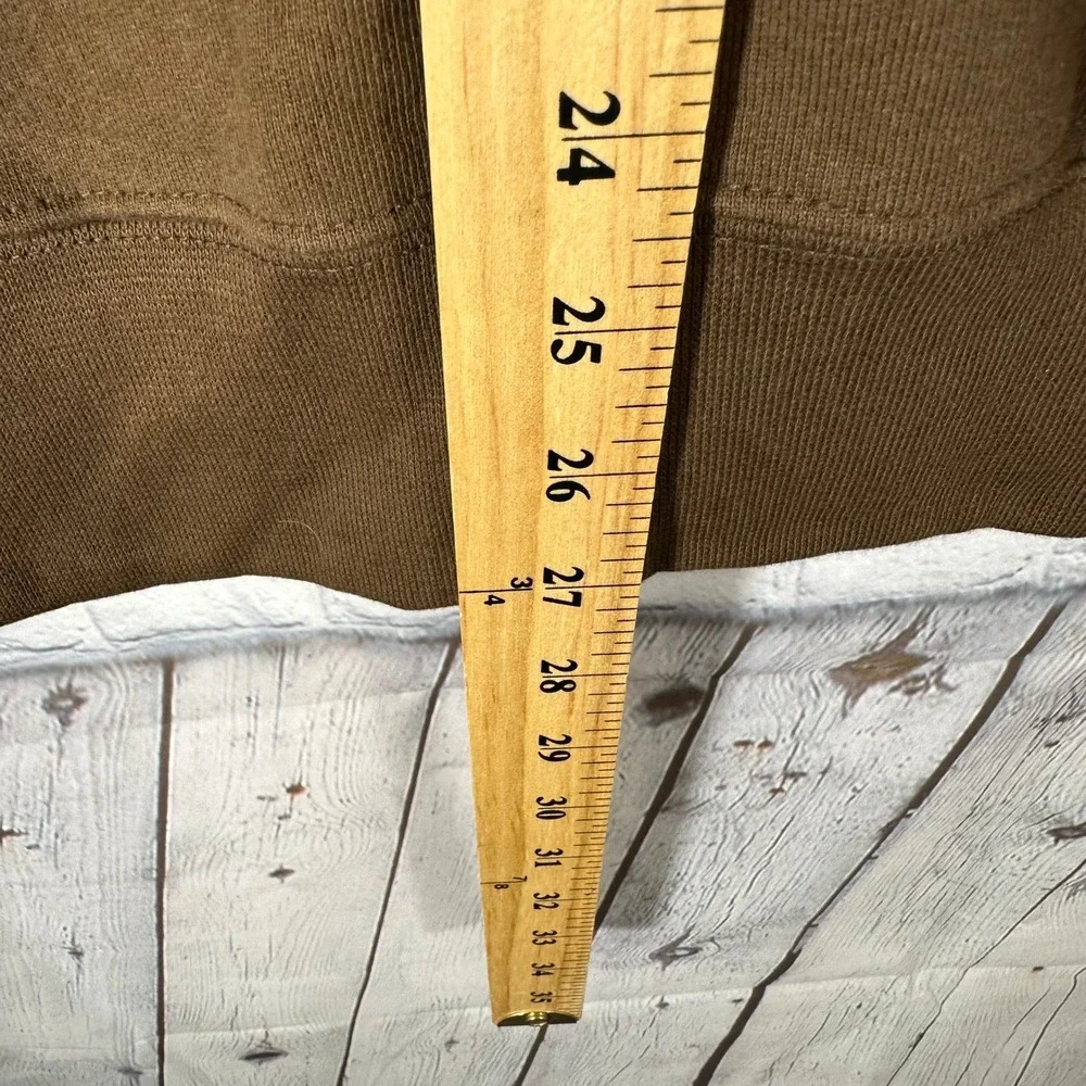 American Giant Mens Brown Cotton Fleece Full Zip Bomber Jacket Made in USA Large